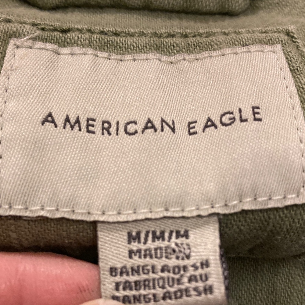 American Eagle Olive Utility Jacket M - image 4